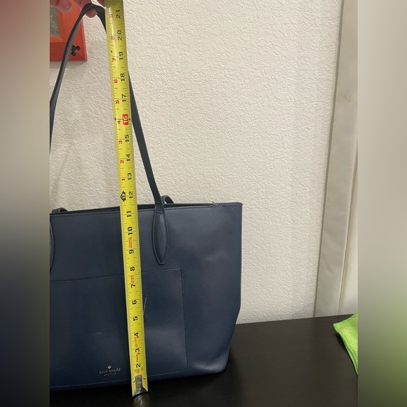 Kate Spade Shoulder Bag Tote Blue Large Handbag Purse - Picture 2 of 12